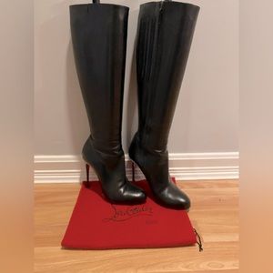 Christian Louboutin leather under knee boots